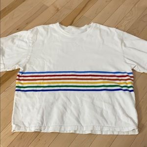 Striped white t-shirt